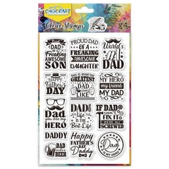 CHGCRAFT Father’s Day Clear Stamps Wishes Words Transparent Stamp Silicone Cl…
