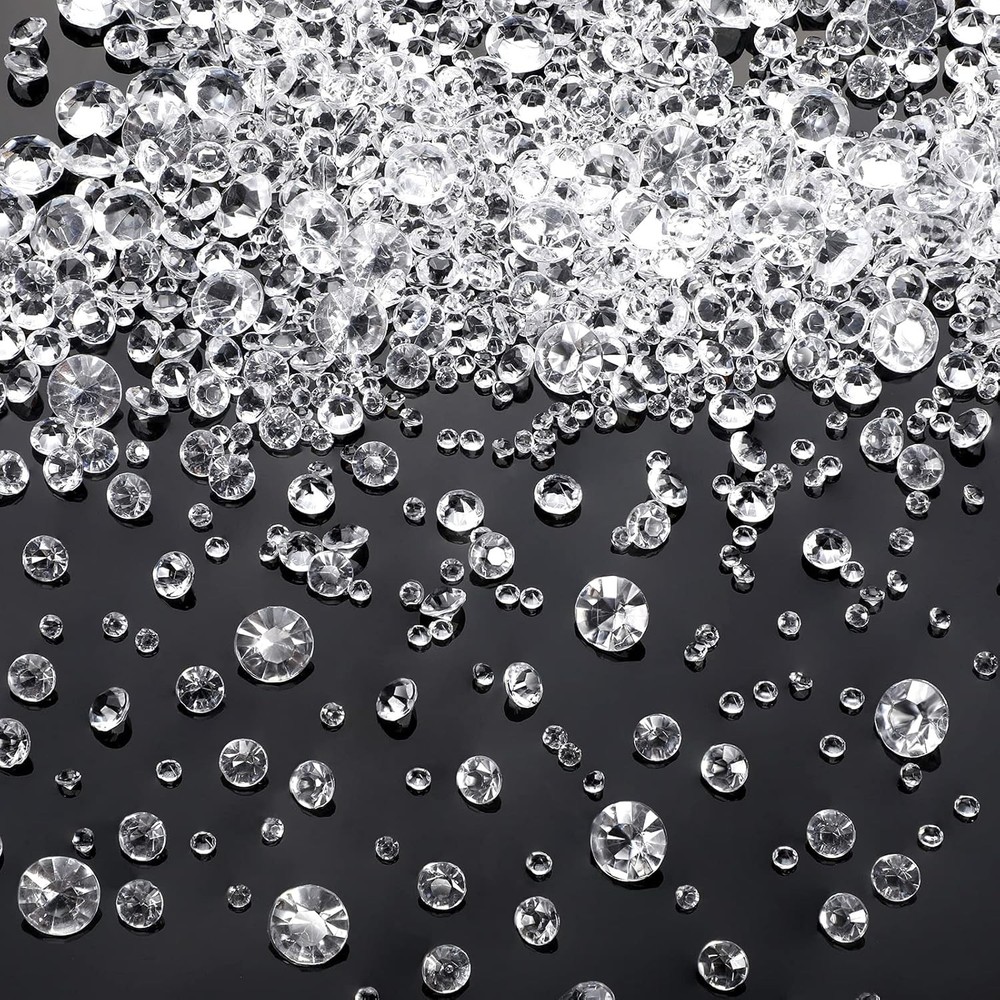 4000 Pieces Diamonds Crystals Acrylic Gems Wedding Table Scattering Gemstones Ch