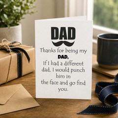 Funny Birthday Card for Dad, 5×7 Greeting Card with Envelope | Funny Father’s…