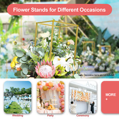 10Pcs 23.6» Tall Gold Metal Flower Stand for Wedding Table Centerpieces Decor！！
