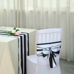 200 pcs Satin Stripe Chair Sashes Wedding Dinner Event Decorations Supplies