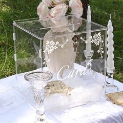 Clear Acrylic Wedding Card Box Slot Lock Large Gift Reception Anniversary
