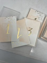 harlow grey Paper Card number 1 to 10 (set of 5) Table Number Sign