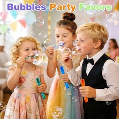 Mini Bubble Wands for Kids, 36 Pcs Bulk Bubble Wands in 6 Colors, Kids 36 Star