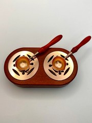 Double Warmer & Spoon Set (Chestnut/Rose Gold)