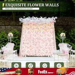 Flower Wall Panel Artificial Flower Wall Backdrop Flower Decoration 12 Pcs