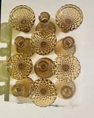 Set Of 12 Reversible Gold Glass Candle Holder Taper Votive Wedding Decor