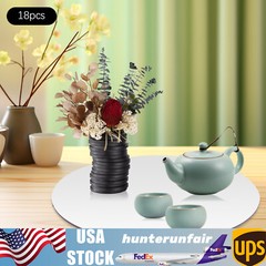 18Pcs Round Mirror Candle Plate Set Circle Mirror Trays Mirror Centerpiece NEW