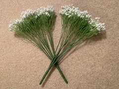 2 Packages Of Sulpa 2 Pack Artificial White Baby’s Breath Gypsophila NEW
