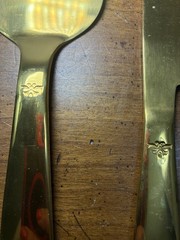 Seellodge stainless steel wedding knife and spatula set Gold Plated