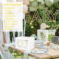 1 Pack White Transparent Card Box, Gift Receiving, Wedding, Party, Raffle Box