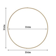 GOLD 36″ wide Round Metal Floral Hoop Wreath Ring Wedding Party Home Decorations