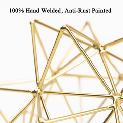 Metal Geometric Table Top Decor, 3D Metal Geometric Sculpture, Gold Abstract …