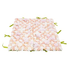 1m × 1m Silk Rose & Hydrangea Flower Wall Panel Artificial Floral Backdrop