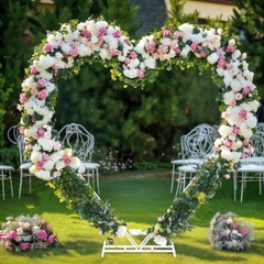 XL Heart Shape Wedding Arches for Ceremony 220CM Arch Backdrop Stand Party Decor