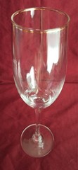 Wedding Champagne Toast Flute Gold Rim ( 1 ) Holds 9oz. No Brand 10″×2¾»SPOTLESS