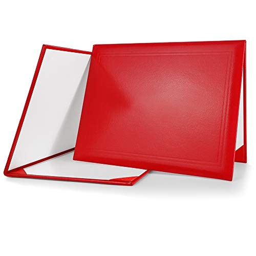 8.5″x11″ Smooth Padded Diploma Cover Certificate Holder 1 Pack Red