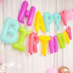 Assorted 13″ Happy Birthday Mylar Foil BALLOON BANNER Party Events Decorations