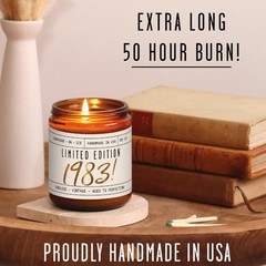 42nd Birthday Gifts for Women – ‘Limited Edition 1983’ Soy Candle, Amber