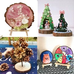 Wood Slices Round Discs Tree Bark Log Wooden Circles Rustic Craft DIY 3cm – 30cm