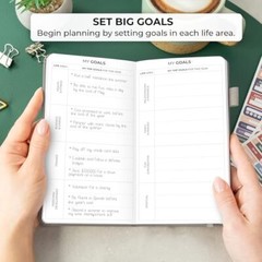 Pocket Planner Weekly – Undated Monthly Goal Pocket size (10 x 17.5cm) Gray