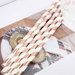 150 pcs 8″ tall Decorative Striped Paper Straws Wedding Party Birthday Tableware