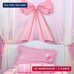 1 Pcs Large Pink Coquette Bow for Backdrop 27.6 x 21.7 Inches Big Pink Bows Room