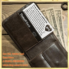 YODOCAMP Son Wedding Gifts from Mom, Engraved Wallet Card Insert for Son on His
