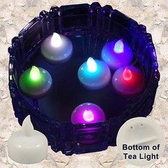 12 Multicolor Led Floating Candle Floral Tea Light for Wedding Centerpiece Decor