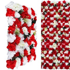 12PCS Artificial Flower Wall Panels Silk Rose Wedding Background Venue Decor