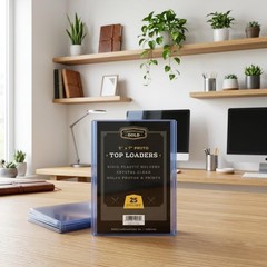 Cardboard Gold 5×7 Top Loaders for Cards – Clear Rigid PVC Toploader – Holds …