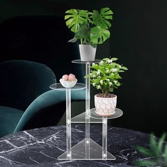 Corner Plant Stand Indoor 3 Tier Tall Acrylic Plant Stand Holder Plant Shelf