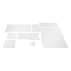 4Pcs Clear Acrylic Pedestal Stands, Display Pedestal for Floral & Cake Display
