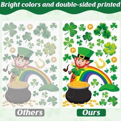 305 PCS St Patricks Day Window Clings, 9 Sheets St Patrick’s Day Window Stick…