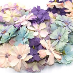 50 pieces DIY daisy home wedding mini silk flower head decoration artificial