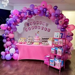 Purple and Pink Balloons – 50Pcs 12“ Metallic Confetti Latex Purple Pink