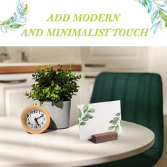 3 In. X 0.8 In. Walnut Pedestal Wood Place Card Holder Set of 12 Pcs Number Stan
