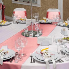 4x Rose Gold Satin 12″x 108» Table Runner Bright Silk Smooth Wedding Banquet
