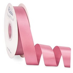 Satin Ribbon Double Faced Satin 1 Inch x Continuous 1 inch x 50yd Rosy Mauve