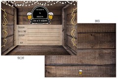Elcer Cheers and Beers Birthday Country Rustic Fill In Set of 20 Invitations …