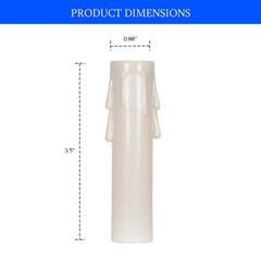 – 12 – 3.5 Inch Ivory Plastic Drip Candle Covers 13/16 Inch Inside