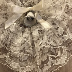 VTG 1950’s Serving Apron Bridal Shower or Wedding Server Lace and Steer
