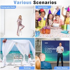 Pipe and Drape Backdrop Stand 10FT x 10FT, Adjustable Backdrop 10x10ft Silver