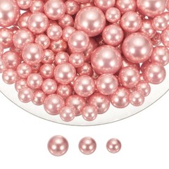 150 Pcs Pearl Bead for Vase Filler, 20/14/10mm Floating Beads(Pink)