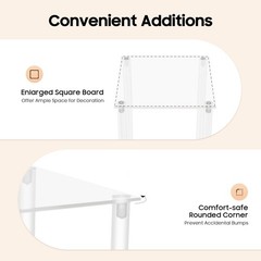 10Pcs Acrylic Clear Vase, 7.9×7.9×23.6In Rectangular Flower Display Stand,