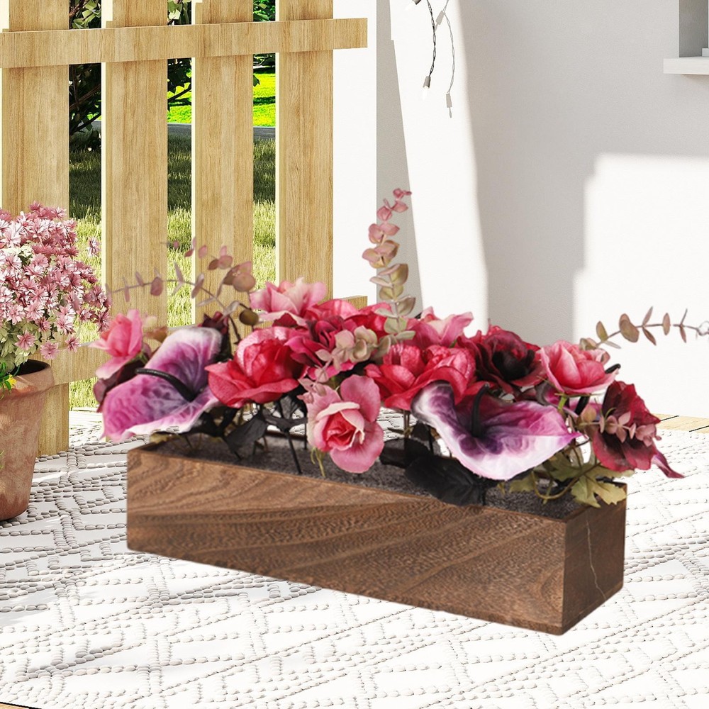Artificial Flowers Potted Flower Arrangement Flowers Pot Realistic Silk Flowers