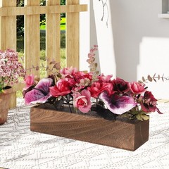 Artificial Flowers Potted Flower Arrangement Flowers Pot Realistic Silk Flowers
