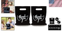 100 Count Reusable Black Goodie Bags for Halloween, Weddings & Celebrations