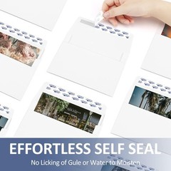 ValBox A4 Photo Envelopes 100 Qty 4 x 6 White (4.25 x 6.25 Inches),