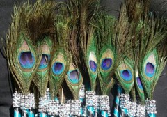 12 Peacock Feather Pen PartyFAVOR for Weddings,Sweet16,Bridal S,Quinceañera,Boda